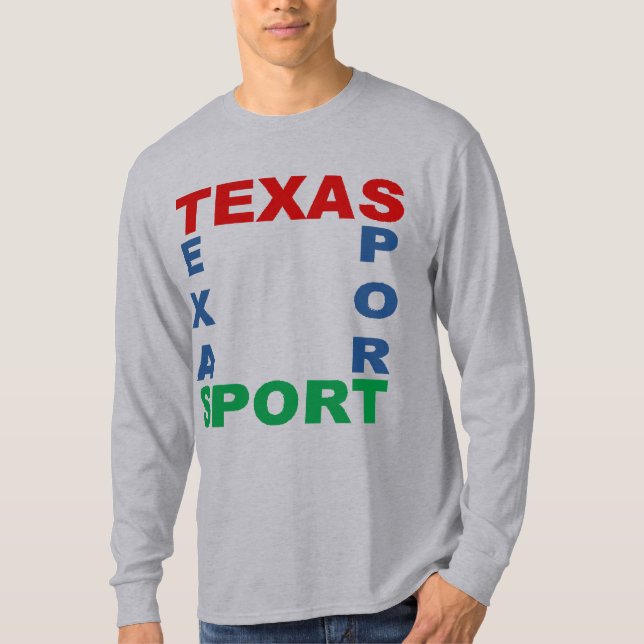 T-shirt basique gris TEXAS  SPORT (Devant)