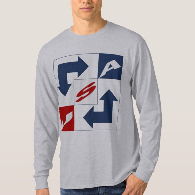 T-shirt basique gris  USA (Devant)