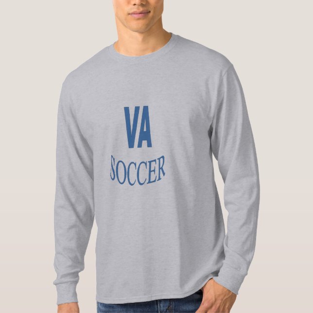 T-shirt basique gris  VIRGINIA SOCCER  (Devant)