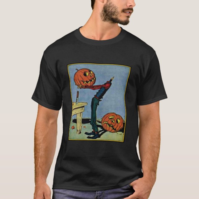T-shirt basique homme sans tête d'Halloween (Devant)