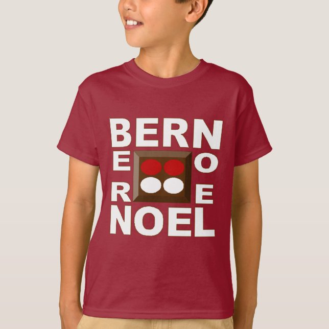 T-shirt basique marron Design BERN  NOEL (Devant)
