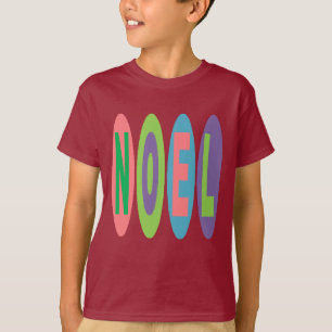 T-shirt basique marron pour enfants NOEL BONBONS