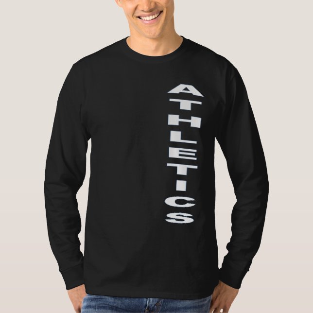 T-shirt basique noir  ATHLETICS (Devant)