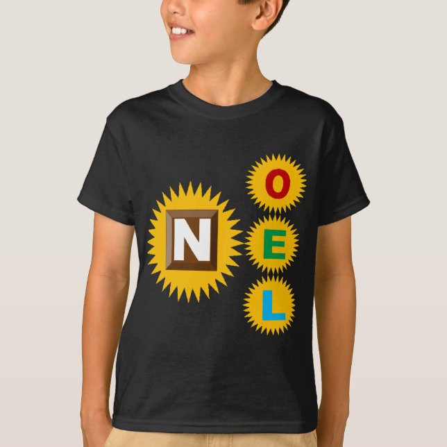 T-shirt basique noir NOEL  SOLEIL CHOCOLAT (Devant)
