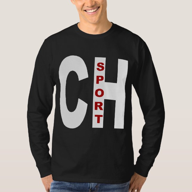 T-shirt basique noir  SPORT  SUISSE (Devant)