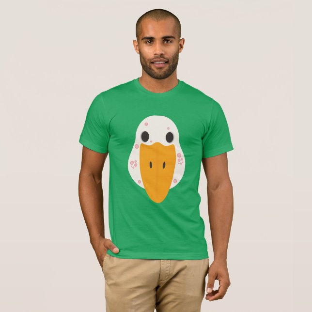 T-Shirt Basique Oie Avec Boutons (Devant entier)