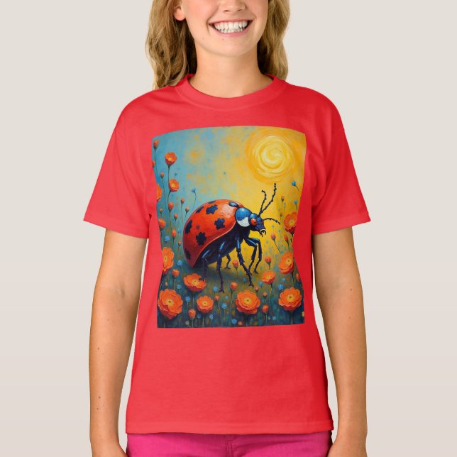 T-Shirt basique pour fille (Devant)