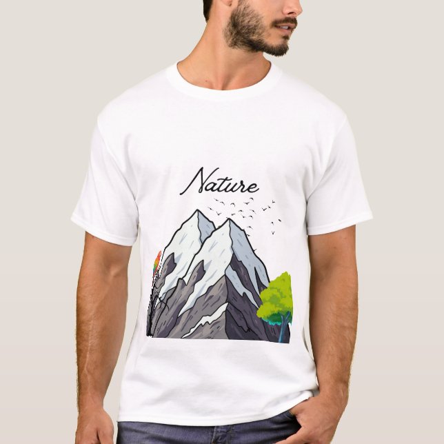 T-shirt basique pour hommes (Devant)