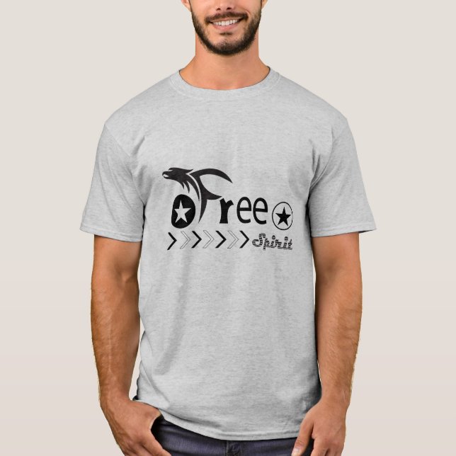 T-Shirt Basique pour Hommes Esprit Libre (Devant)