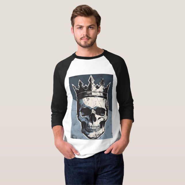 T-Shirt basique raglan à manches 3/4 (Devant entier)