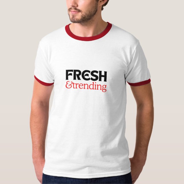 T-shirt basique ras-de-cou pour hommes (Devant)