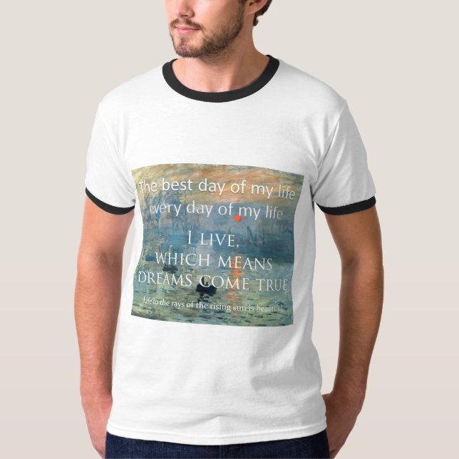 T-shirt basique ras-de-cou pour hommes (Devant)