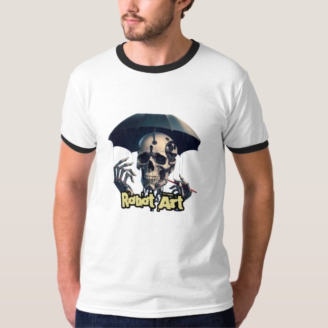 T-shirt basique ras-de-cou pour hommes (Devant)