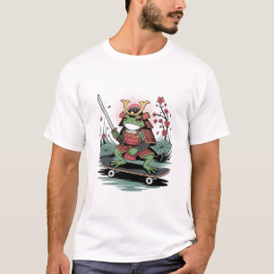 T-shirt basique Samouraï grenouille guerrier sur s