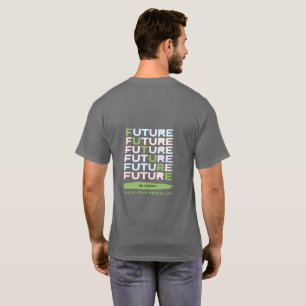 T-shirt basique sombre "Le futur est aujourd'hui"