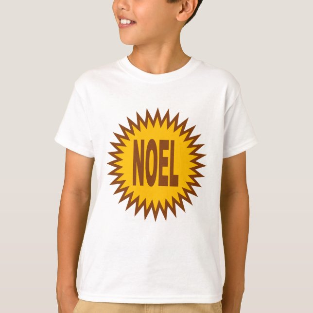 T-SHIRT  BASIQUE   STAR  NOEL   CHOCOLAT (Devant)
