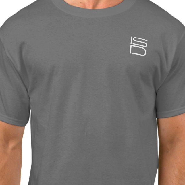 T-Shirt basique unisexe blanc avec logo ISD (Créateur téléchargé)