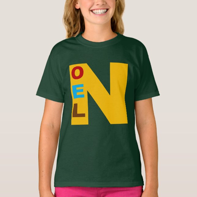 T-shirt basique vert foret Design NOEL (Devant)