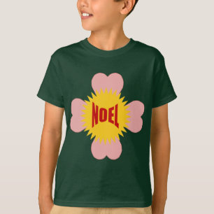 T-shirt basique vert foret pour enfants AMOUR NOEL
