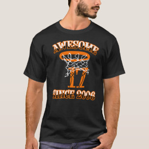 T-shirt Basket 17ème Anniversaire Pour Les Garçons Awesome