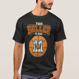T-shirt Basket-ball 11e anniversaire fille Boy Bball 11 an
