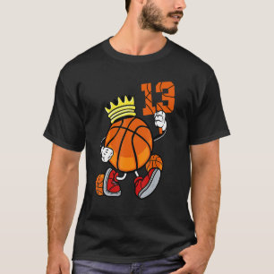 T-shirt Basket-ball 13e anniversaire pour filles garçons e