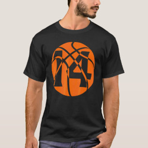 T-shirt Basket-ball 14 ans Anniversaire Joueurs Équipe Hom