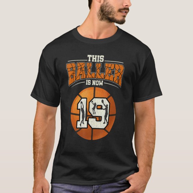 T-shirt Basket-ball 19e anniversaire fille Boy Bball 19 an (Devant)