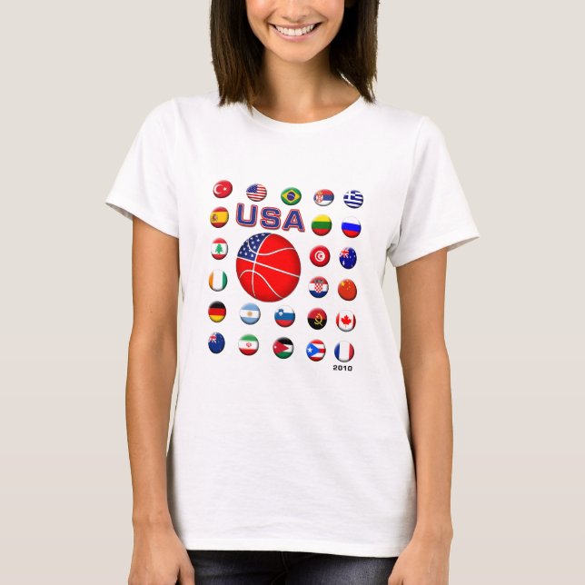 T-shirt Basket-ball 2010 des Etats-Unis (Devant)