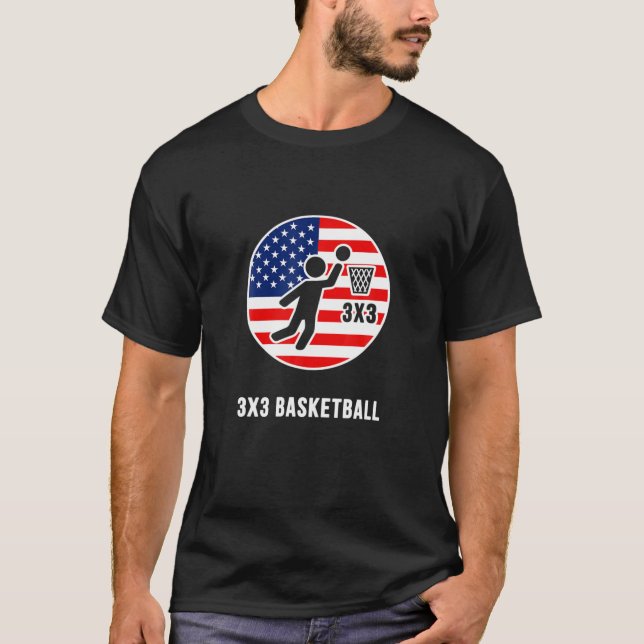 T-shirt Basket-ball 3X3 USA (Devant)