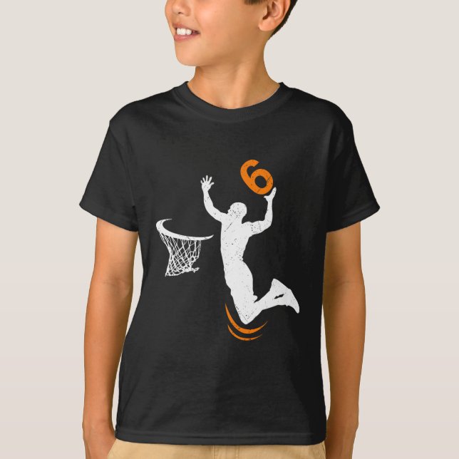 T-shirt Basket-ball 6 ans Dunk 6 ans Fête Boys (Devant)
