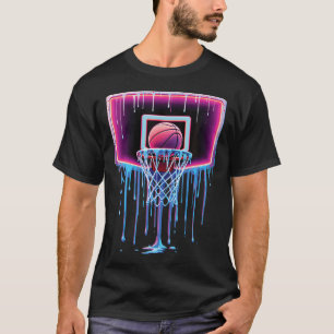 T-shirt Basket-ball à gouttes de peinture Cerceau de baske