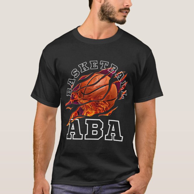 T-shirt Basket-ball Aba Bball Amateur Sport Fan Nouveauté (Devant)