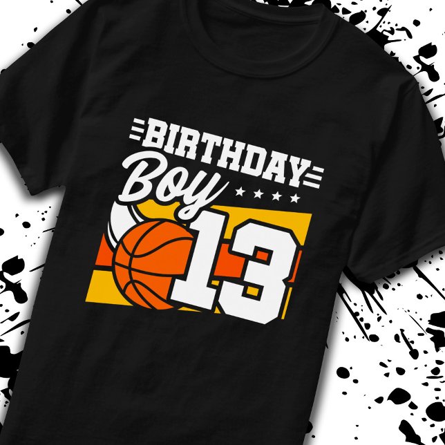 T-shirt Basket-ball Anniversaire 13 ans Garçon 13e anniver (Créateur téléchargé)