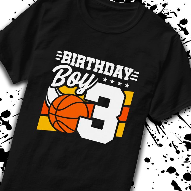 T-shirt Basket-ball Anniversaire 3 Année Garçon 3ème anniv (Créateur téléchargé)