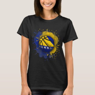 T-shirt Basket-Ball Avec Drapeau De Bosnie-Herzégovine