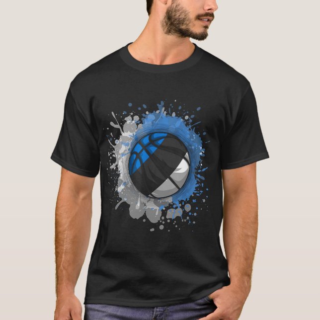 T-shirt Basket-ball avec drapeau estonien (Devant)