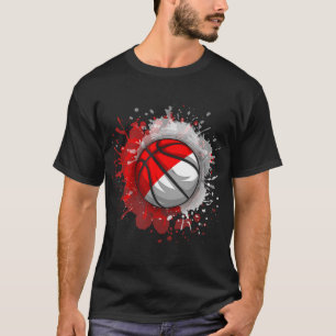 T-shirt Basket-ball avec drapeau indonésien