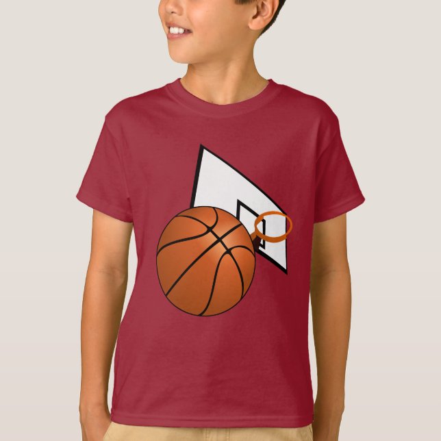 T-shirt Basket-ball avec panier (Devant)