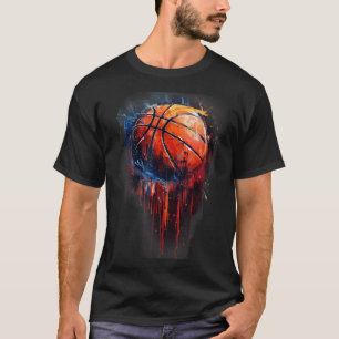 T-shirt Basket-ball Basketball Boucle Aquarelle Colo