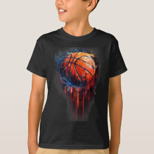 T-shirt Basket-ball Basketball Boucle Aquarelle Colo