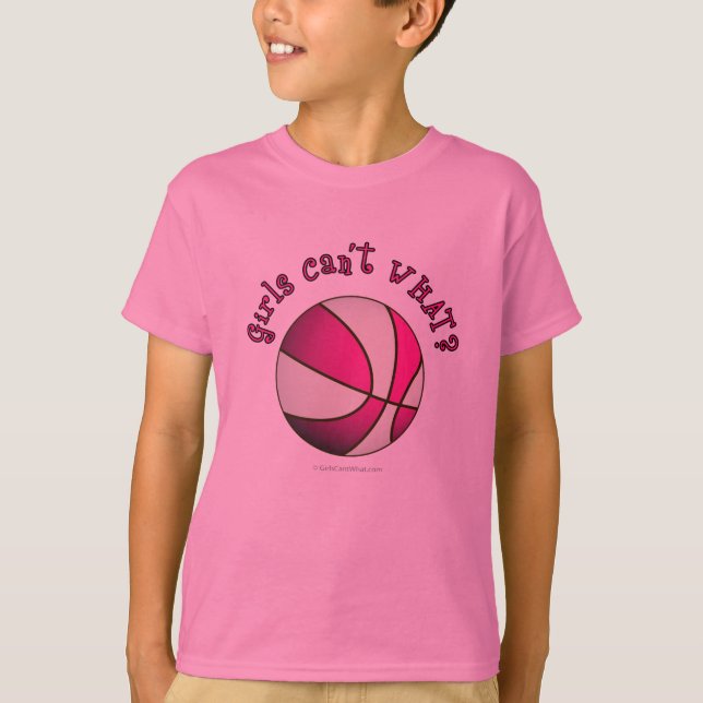 T-shirt Basket-ball - Blanc/Rose (Devant)