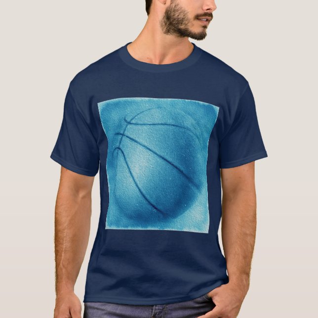 T-shirt Basket-ball Blue Pop Art (Devant)