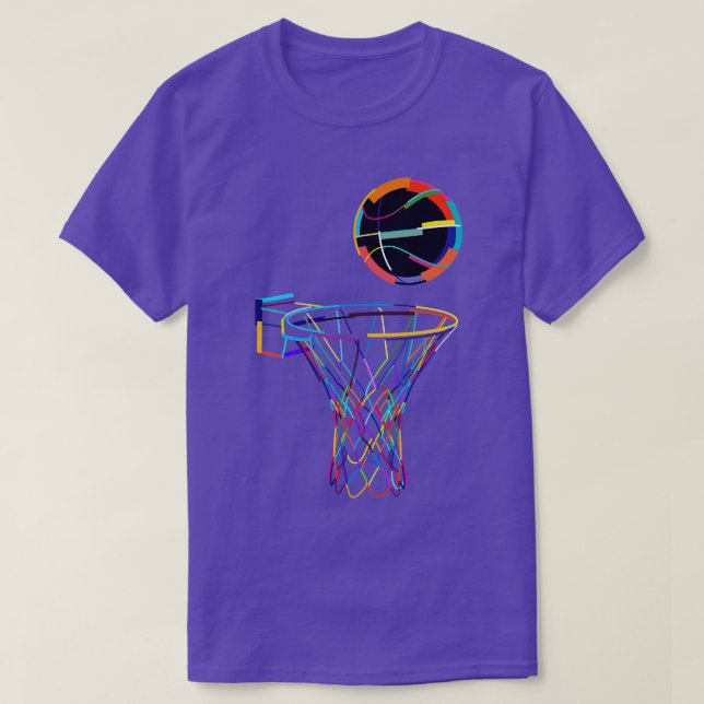 T-shirt Basket-ball coloré (Design devant)