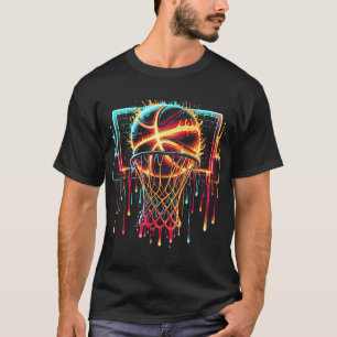 T-shirt Basket-ball coloré goutte couleur Splash Hoop Net