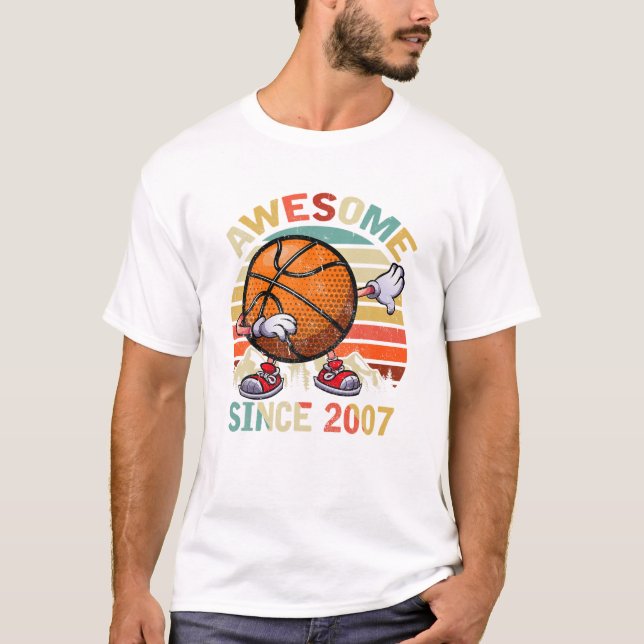 T-shirt Basket-ball Dabbing Awesome (Devant)