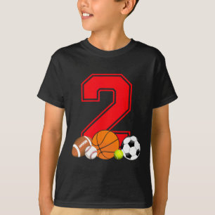 T-shirt Basket-ball de baseball de 2 ans Bir de baseball