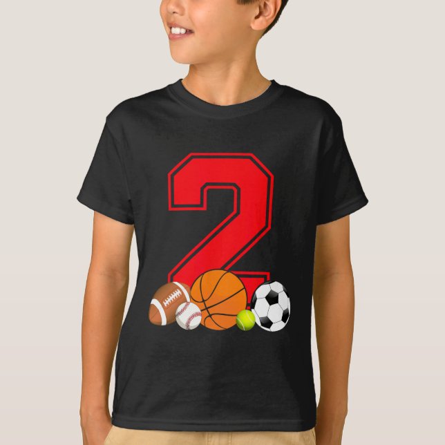 T-shirt Basket-ball de baseball de 2 ans Bir de baseball (Devant)