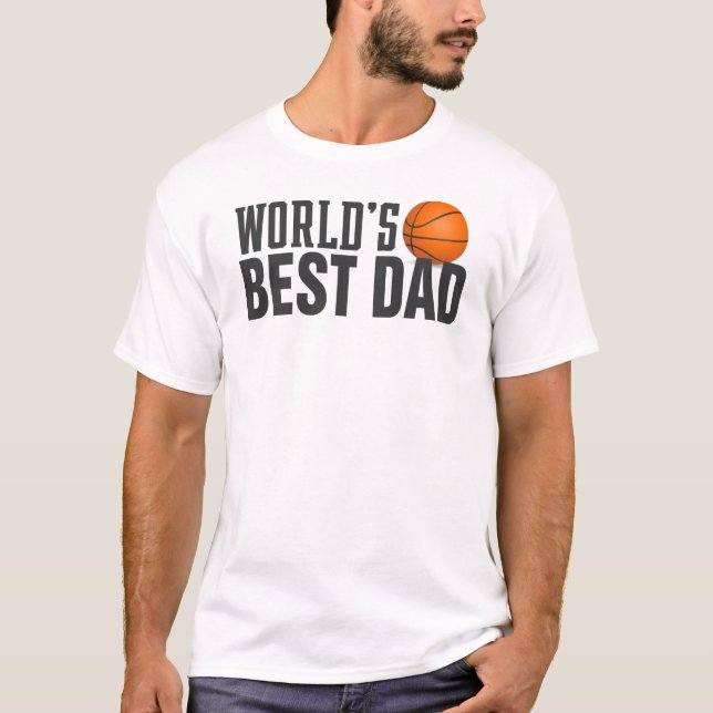 T-shirt Basket-ball de la meilleure typographie de papa du (Devant)