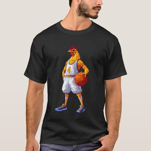 T-shirt Basket-ball de poulet (Devant)